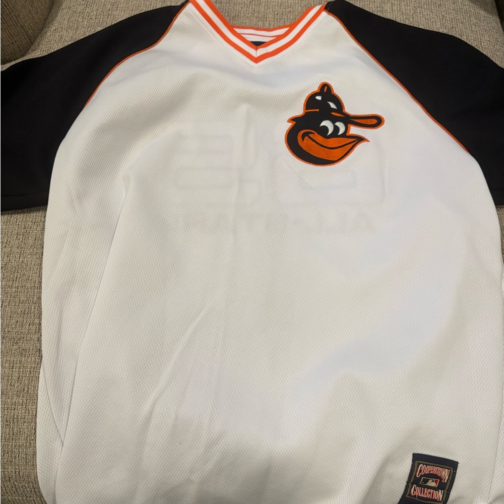 Baltimore Orioles White and Black Shirt Jacket